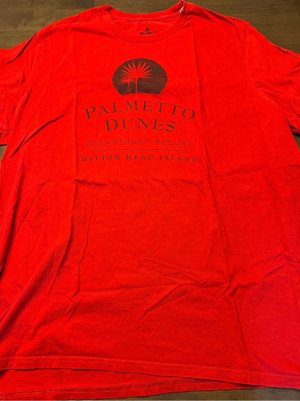 adidas Red Short-Sleeve Graphic Tee palmetto dunes golf